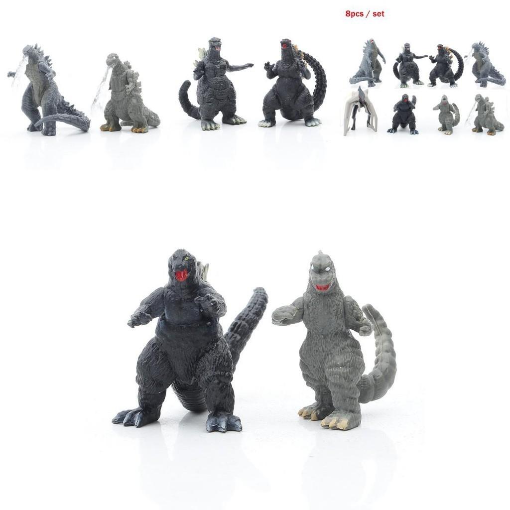 Eight Piece Godzilla Kong Kim Battle Dinosaur Pvc Action Figure Collection For Kids And Decor