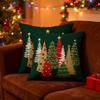 Рождественская клетчатая наволочка Рождественская елка Наволочка со скрытой молнией Клетчатая наволочка для праздничного домашнего декора в стиле фермерского дома