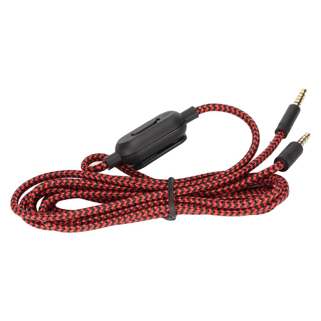 Кабель для наушников со встроенным микрофоном, сменный провод для гарнитуры с регулятором громкости для Logitech G433 G233 G