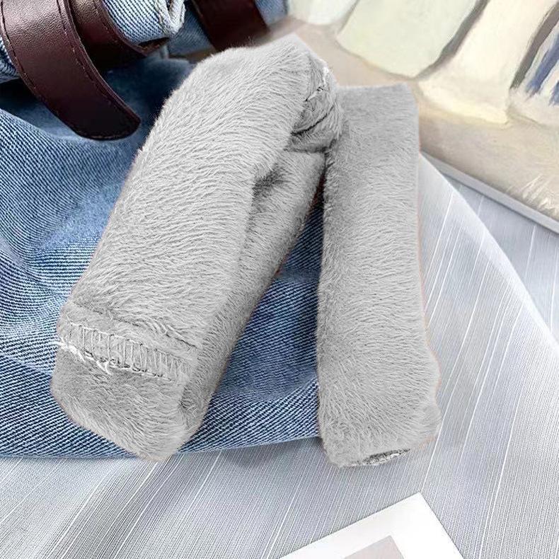 Зимние утолщенные теплые брюки Harun, прямые тонкие женские модные джинсы, повседневные брюки