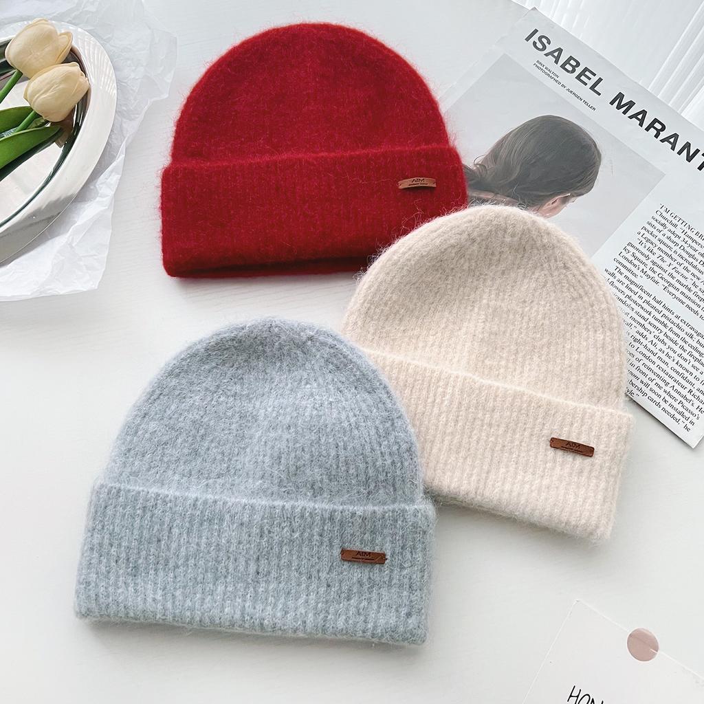 2025 Solid Color Knitted Beanies Hat Winter Warm Women Wool Hat Multicolor Skullies Caps Soft Elastic Cap Sport Bonnet Gorro