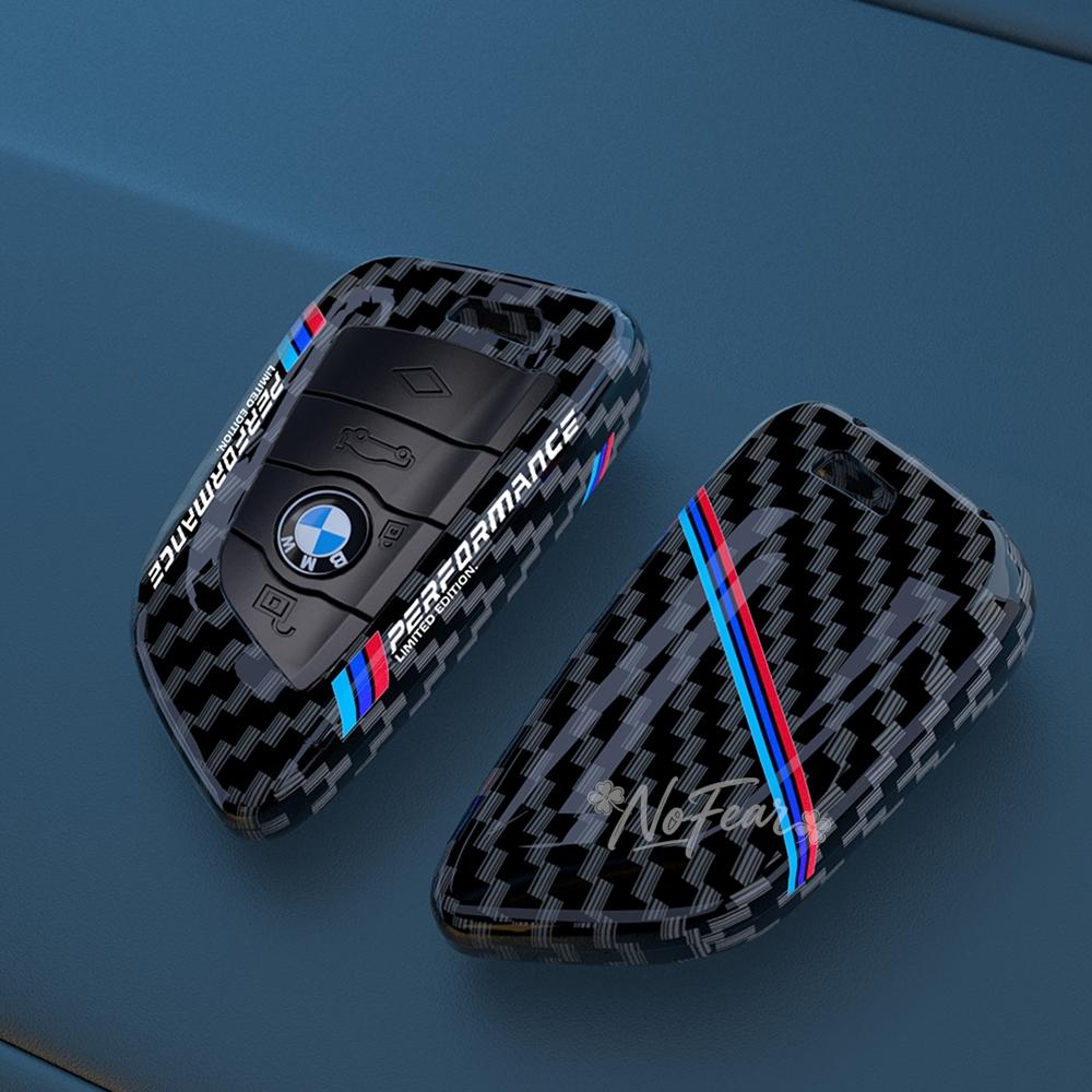 Carbon Fibre Car Key Cover Case Shell For BMW X1 X3 X4 X5 F15 X6 F16 G30 7 Series G11 F48 F39 520 525 F30 118i 218i Accessories B111