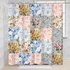 Tropical Watercolor Shower Curtain with Hooks, Palm Tree & Sunset Bath Curtain, Waterproof Polyester Fabric for Bathroom Decoe