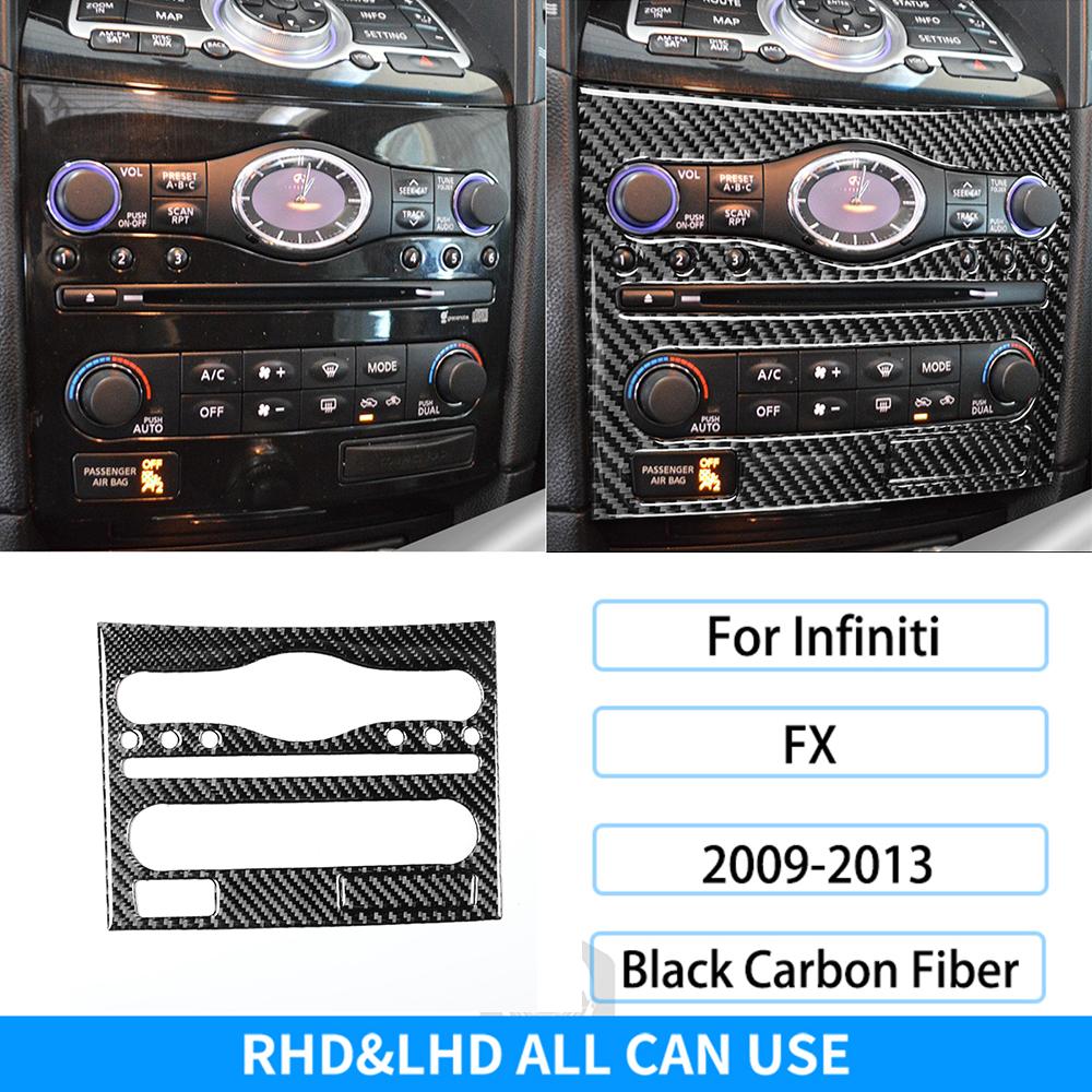 Для Infiniti FX 2009-2013 Рулевое колесо из углеродного волокна Радио Кондиционер Переключение передач Крышка подъемника окна Накладка Украшение