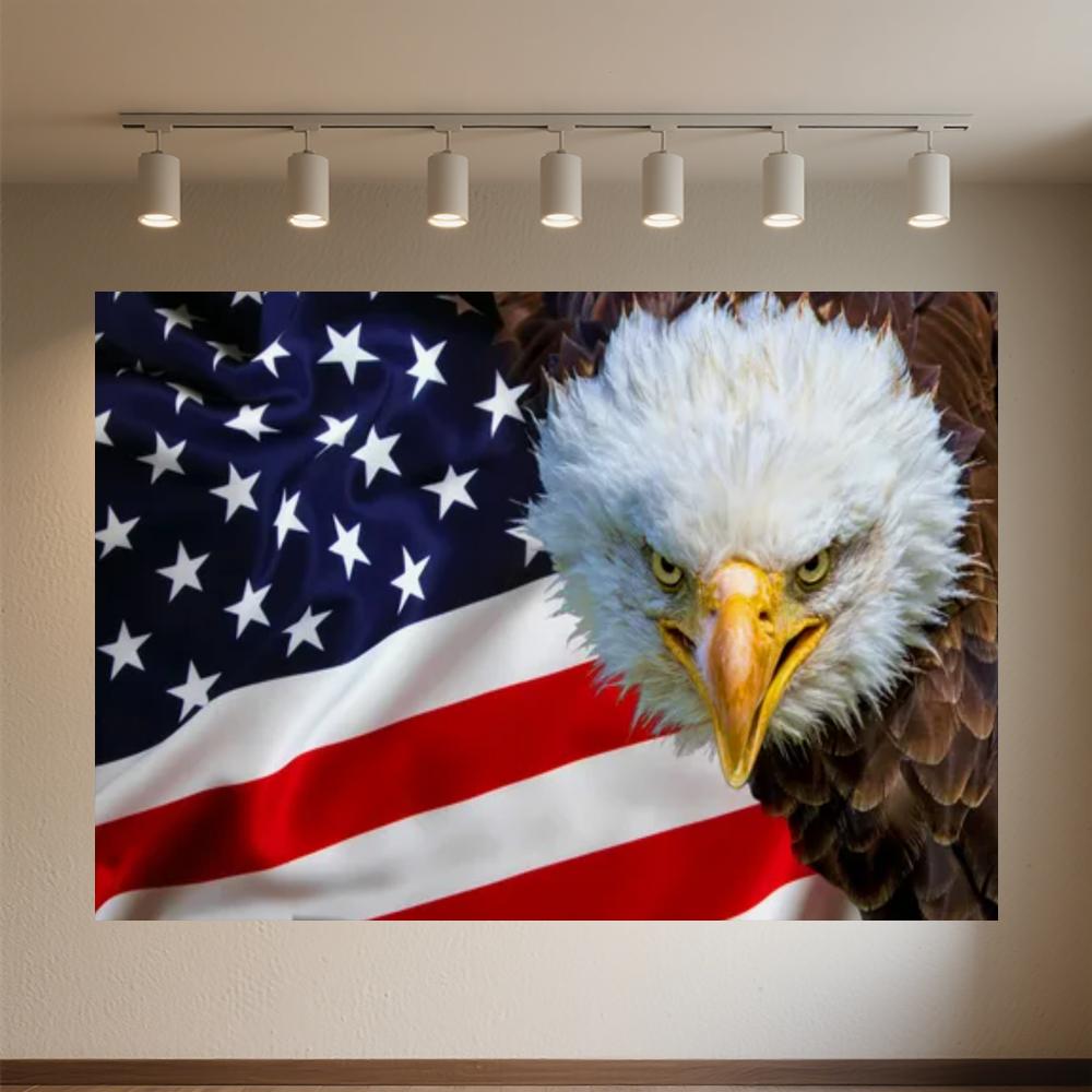 US July 4 Independence Day Background Celebration USA Flag 4th of July Independence Day Portrait Banner Decor Background Photo