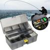 Capacity Organizer Practical Plastic Double Layers Bait Storage Case Waterproof Fishing Tackle Box
