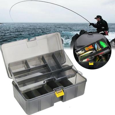 Durable Organizer Practical Double Layers Fishing Tackle Box Bait Storage Case Waterproof
