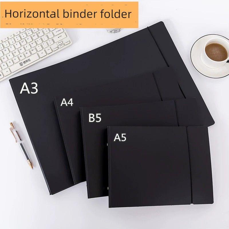 Горизонтальная папка A3/A4/B5/A5 Папка-регистратор на кольцах для loose-leaf Внутренние страницы HD Бумажные тесты Бумажные для рисования Сумка для хранения Защитный мешок