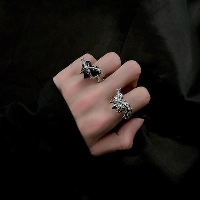 Кольцо Dark Thorn Punk Love: Высококачественный открытый дизайн для мужчин и женщин
