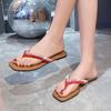 Женские тапочки на плоской подошве с застежкой на носок, женские роскошные шлепанцы с кристаллами, сандалии, лето 2024, модное платье, пляжные уличные шлепанцы, Zapatillas