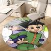 1 шт. Ковер круглый Hunter x Hunter Killua & Gon - Коврик для стула с дизайном из аниме-мультфильма, нескользящий ковер для офиса, домашнего декора, гостиной