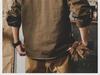 Men's Trendy Retro Khaki Denim Work Shirt - Loose Long-Sleeve