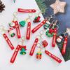 10 Pcs Cartoon Santa Claus Snowman Christmas Tree Silicone Keychain - Colorful Festive Keyring for Birthday, Christmas, New Year Gifts