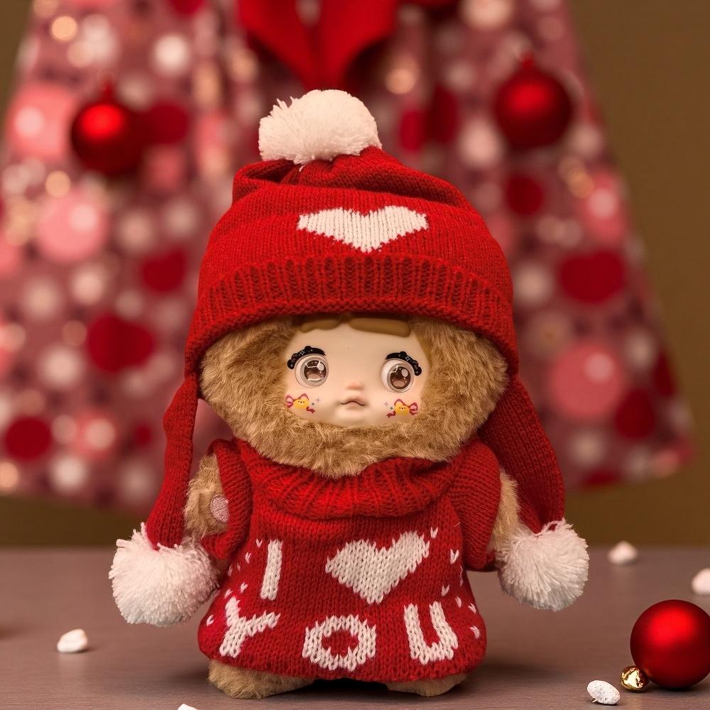 Nommi v1 cute plush toy ornament, festive atmosphere gift, festive hanging decoration bag accessories(Gift of baby clothes)