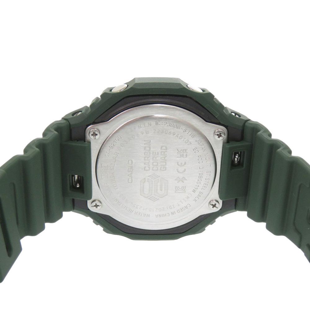 Casio Углеродная Смола Черно-Зеленый Tough Solar Цифровые Часы Черный Циферблат 1466 G-SHOCK GA-B2100-3AJF