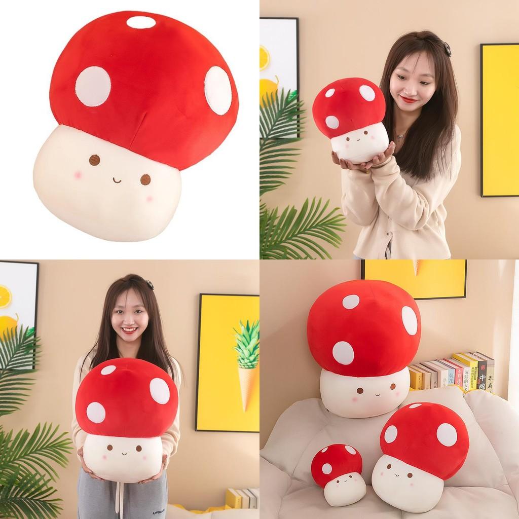 Toy Plush Mushroom Soft Stuffed Doll Cartoon Kids Bedroom Decor Gift Birthday