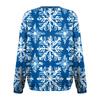 Women's Fashion Casual Long Sleeve Christmas Printed Neck Sweatshirt Top