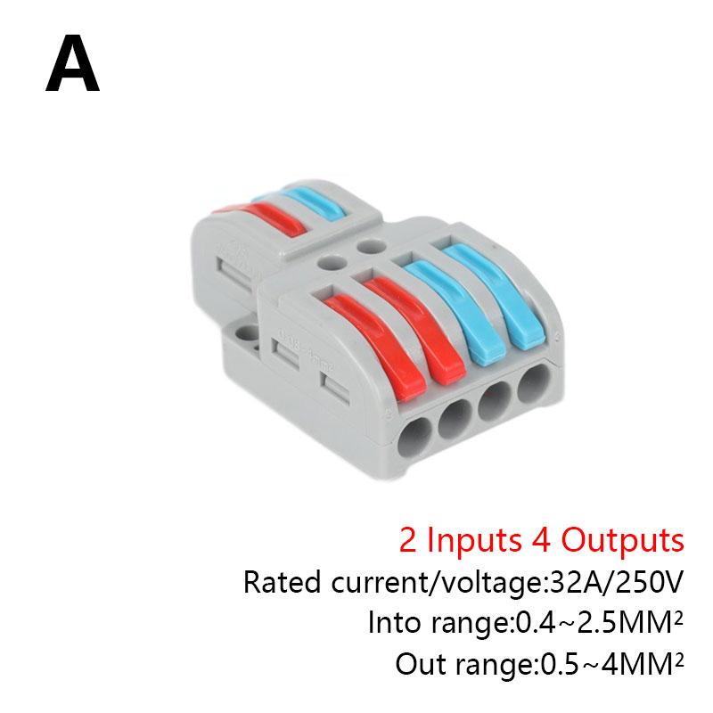 Быстрый разветвитель 2 входа 4/6 выхода 3 входа 6/9 выхода Разъем для проводов Универсальный разъем для проводного кабеля Вставной клеммный блок для проводника