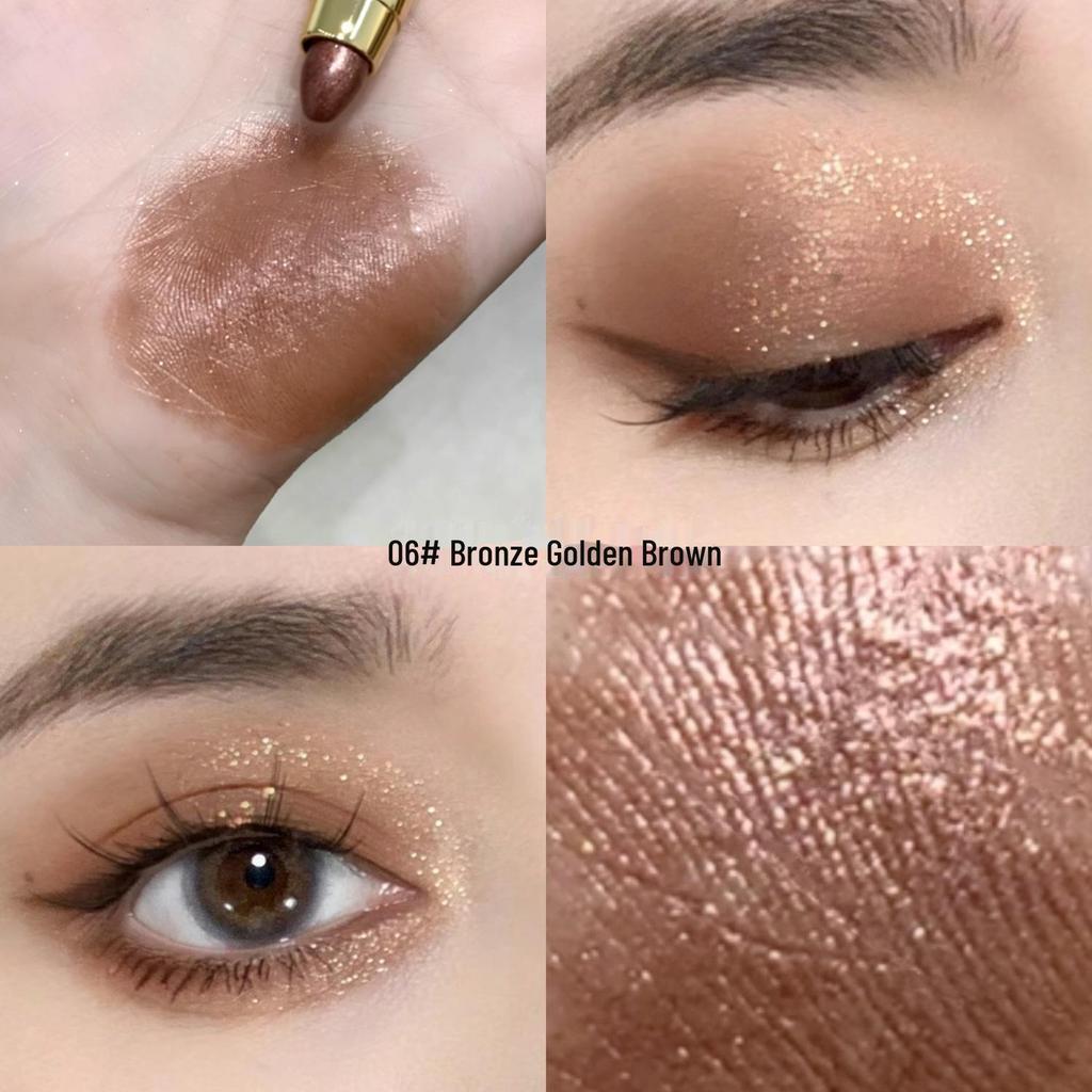 SHAQINUO Двухсторонний глянцевый карандаш для век: Перламутровый, матовый, осветляющий, водостойкий, устойчивый к поту, эффект шелкопряда для век одним касанием.