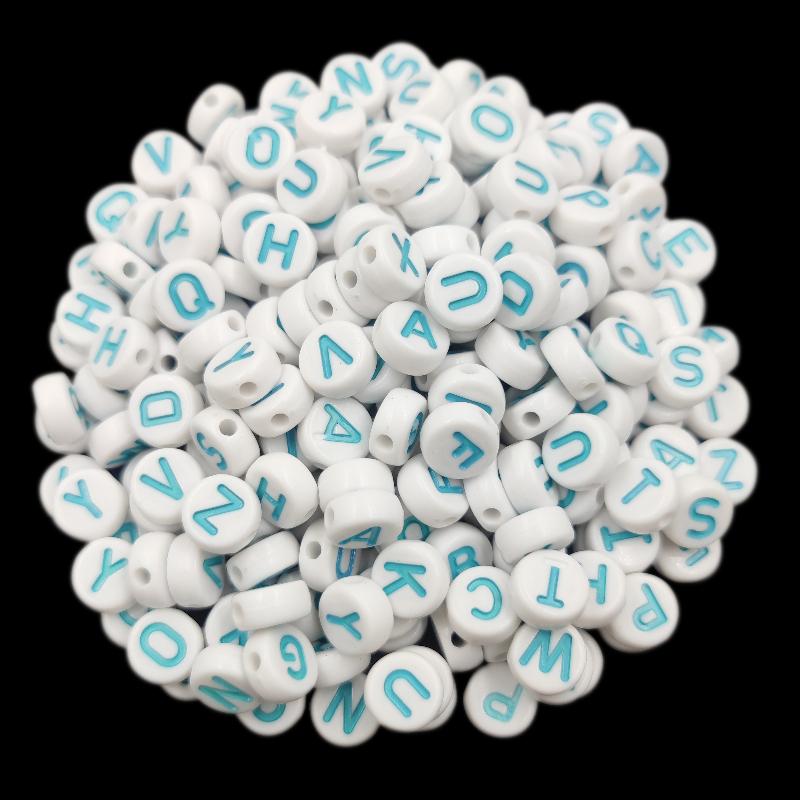 20 шт. 10 мм яркие цвета акриловые буквы свободные бусины DIY ремесла ожерелье браслет кулон для изготовления ювелирных изделий