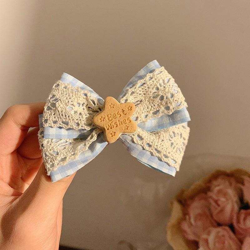 Sweet Girls Hair Clips Lace Lolita Bow Hairpin For Female Lolita Hair Clip Hair Accessories Barrettes Headwear