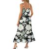 Women's Long Beach Casual Elegant Spaghetti Strap Maxi Dress Stitching Low-key Flowing Bohemian Dress