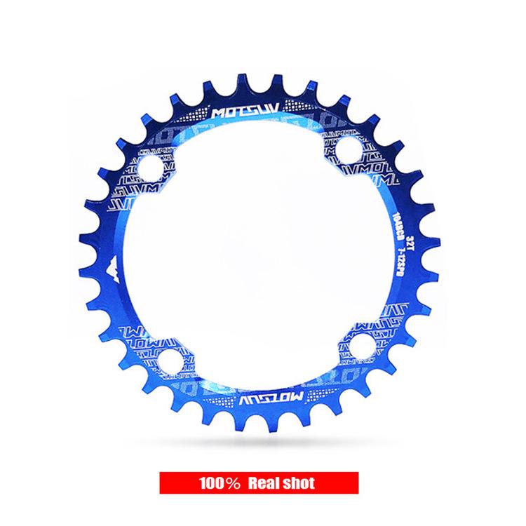 Mountain Bike Chainring 104BCD: 32T-38T Round/Oval Single Speed, Positive/Negative Tooth