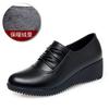 Autumn Mom PU Leather Flat Platform Winter Comfort Black Women‘s Shoes Loafers Wedges Heel Female Ballet Shoes Casual Round Head