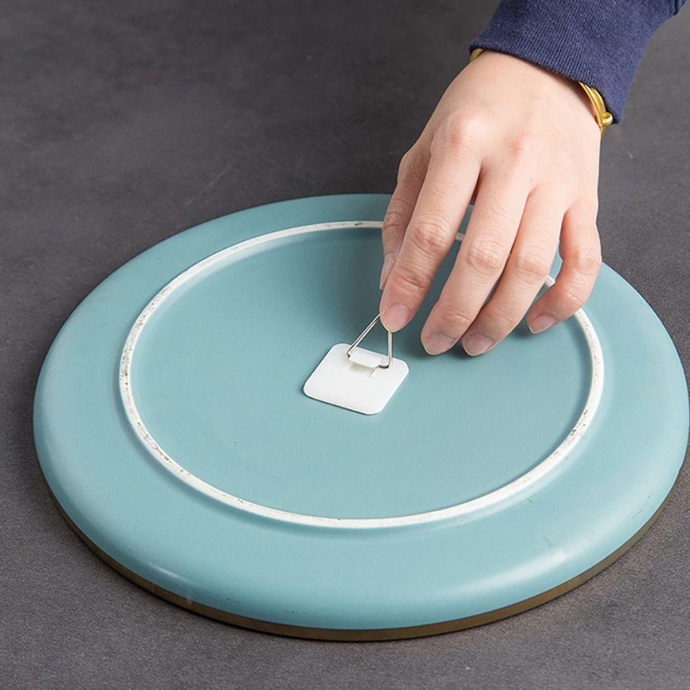 10 шт. самоклеящаяся вешалка для тарелок, вертикальные крючки для хранения тарелок для художественных фоторамок, подвесные