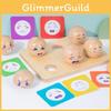 Expression Emotional Wooden Matching Ball Learning Toy Children Interactive Play