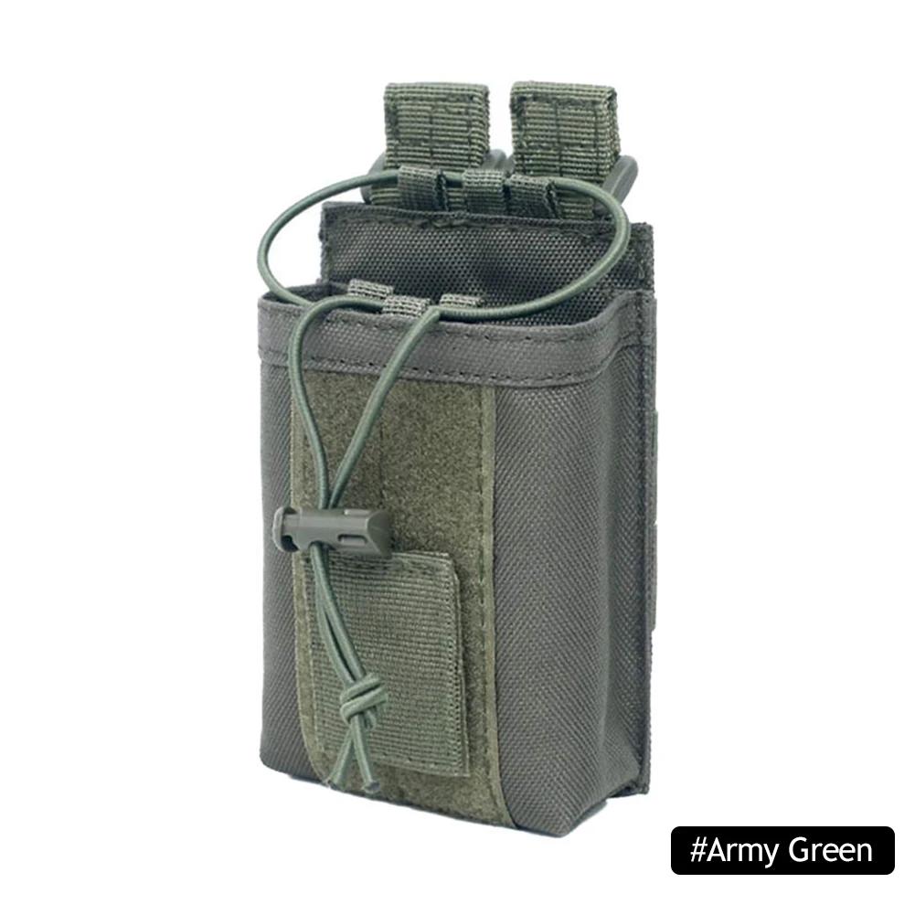 1000D Nylon Tactical Pouch Radio Walkie Talkie Holder Bag Belt Pack Hunting Accessories Magazine Pouch Outdoor Airsoft Equipment