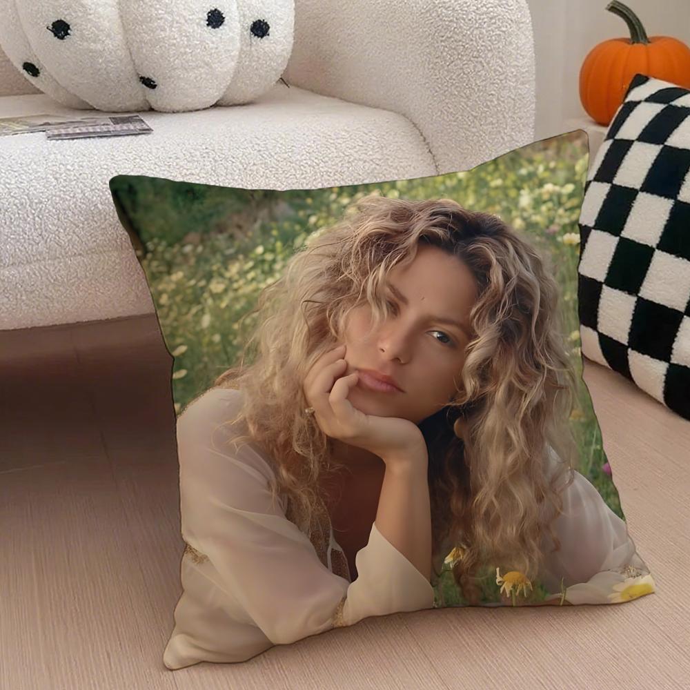 popsinger SShakiras Cushion Cover Throw Pillow Cover Hidden Button Durable Polyester Chair Cushion