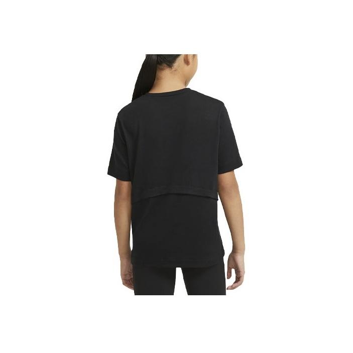 Nike Детская футболка с круглым вырезом и принтом логотипа Dri-Fit Trophy, топы, черный DA1096-010