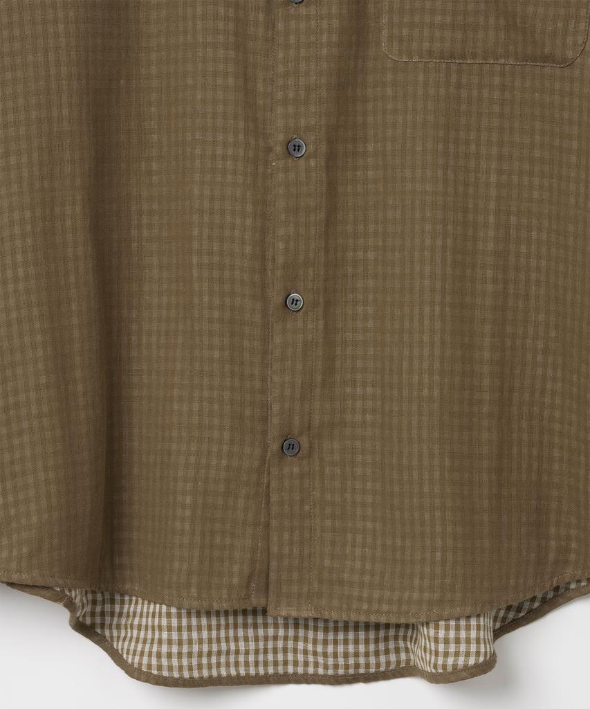 MILLO ARCHIVE Double Layered Shirt [Brown]