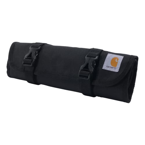 carhartt 18-Pocket Utility Roll, Durable Waterproof Tool Organizer Roll Bag, Essential Tool Roll (Black)