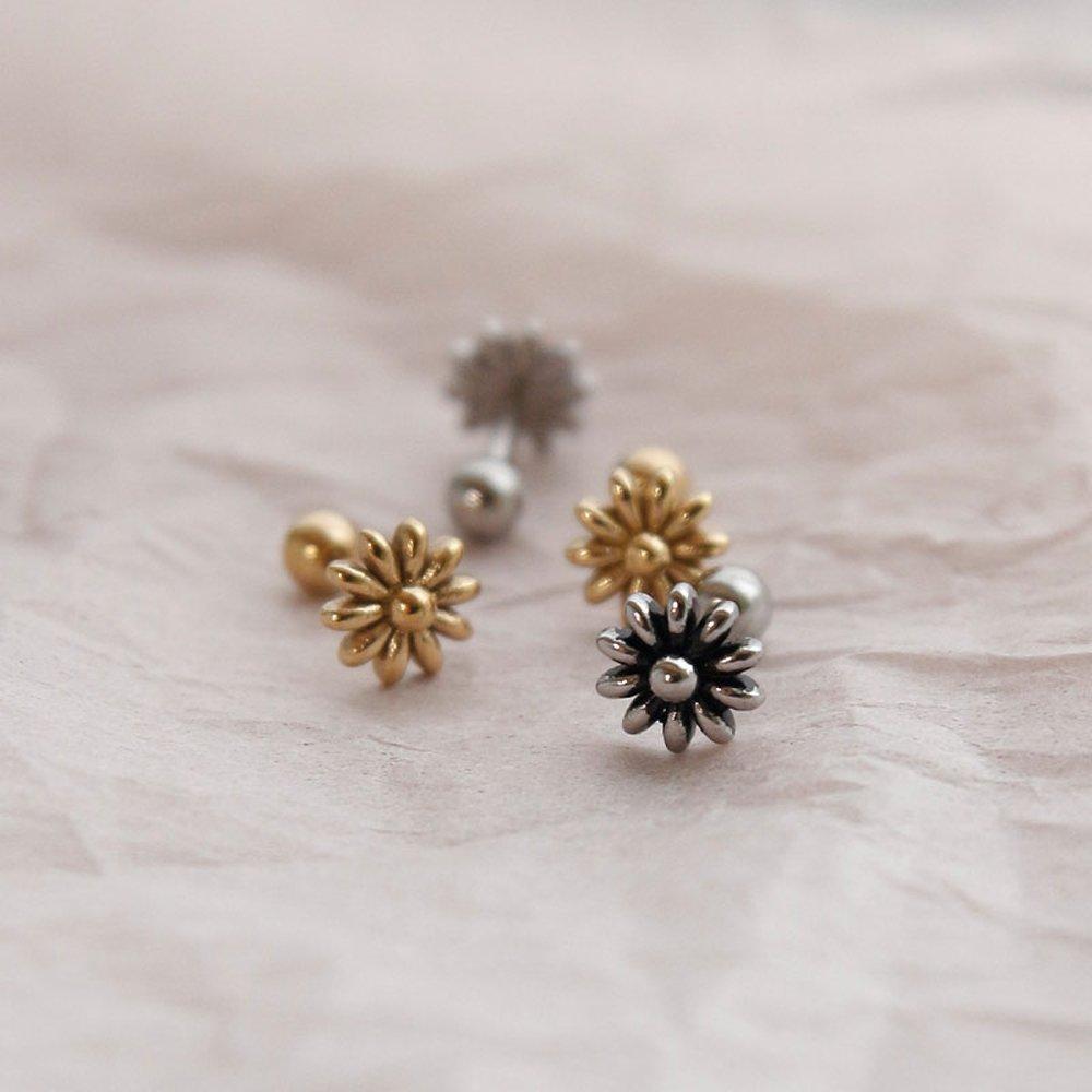 J.Lauren Antique Flower Surgical Steel Piercing P0399