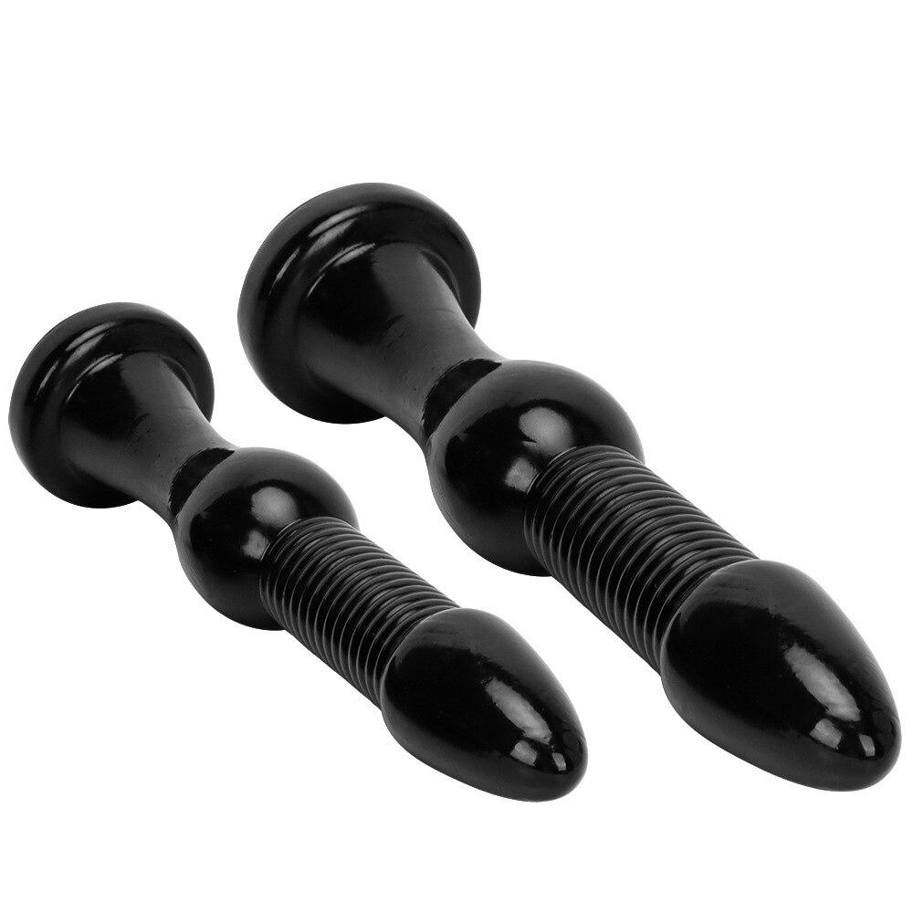 Супер толстая анальная пробка, носимые анальные полоски, анальный расширитель, секс-игрушка, большой фаллоимитатор, черный член из ПВХ, реалистичный ремешок для пениса на члене