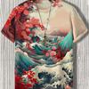 Men's T-Shirt Japanese Style Ukiyo-e Graphic 3D Printed T-Shirt Casual Short Sleeved Tee Outdoor Oversized Men Clothing Tops New
