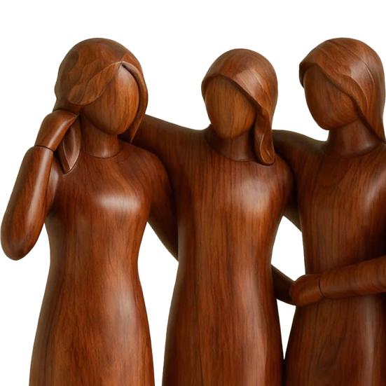 Смола Фигурка Четыре Сестры Женская Дружба Праздник Статуя Скульптура Украшение Декор для Дома Офиса Рабочего Стола