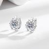 New Zircon Earrings Copper Plated Real Gold Fashion Women'S Stud Earrings Buckle Earrings Earrings Ear Accessories