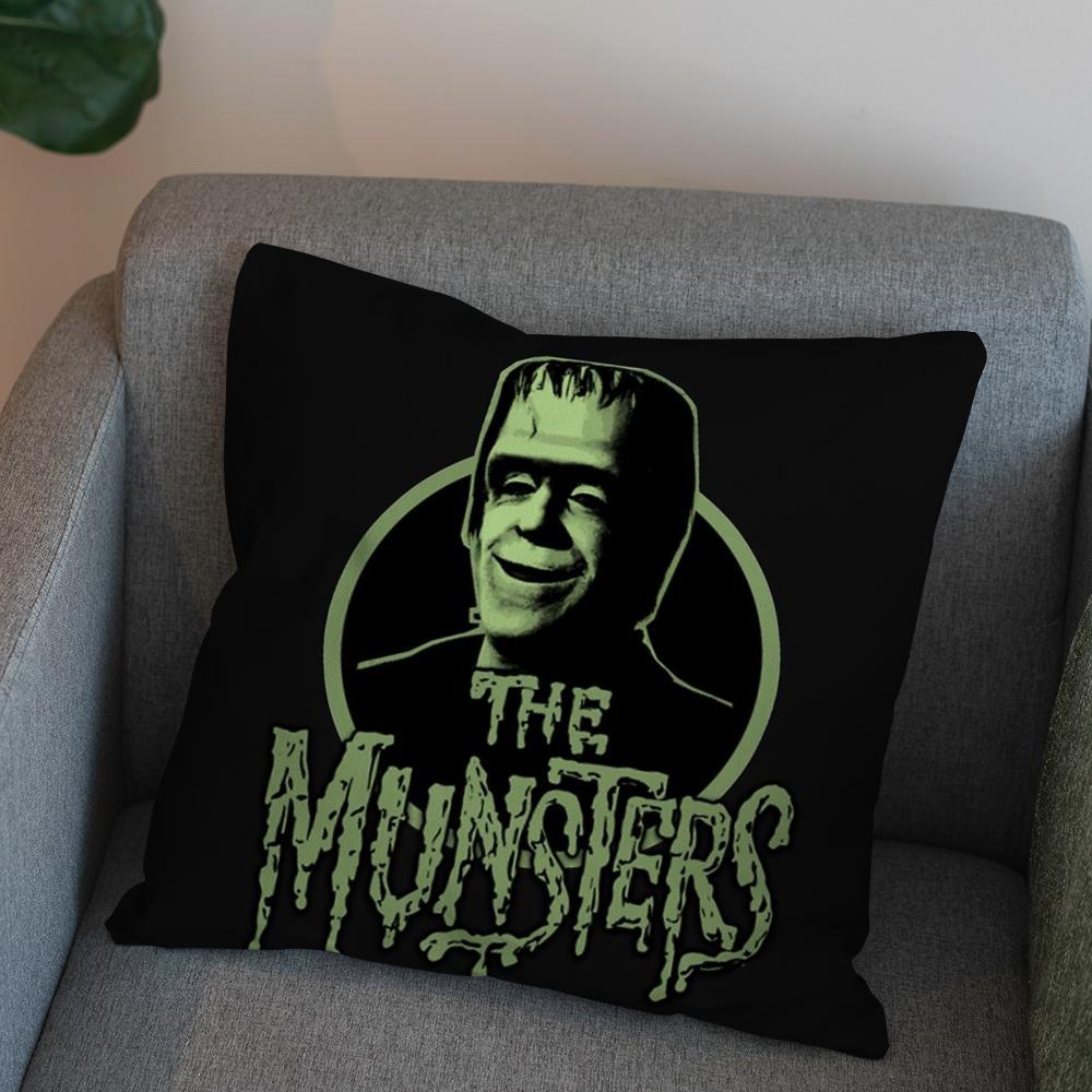 UUniversal Monsters Horror Pillow Case For Car Sofa Decorative Home Doublesided Print Plush Square Throw Pillow Cushion Cover