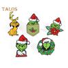 Рождественская брошь в форме мультяшной фигуры, противоскользящая, полированная, для новогодней вечеринки, пальто, воротник, сумка, шарф, шляпа, украшение, прищепка, одежда, ювелирные изделия