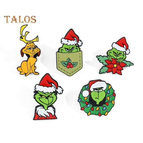 Рождественская брошь в форме мультяшной фигуры, противоскользящая, полированная, для новогодней вечеринки, пальто, воротник, сумка, шарф, шляпа, украшение, прищепка, одежда, ювелирные изделия