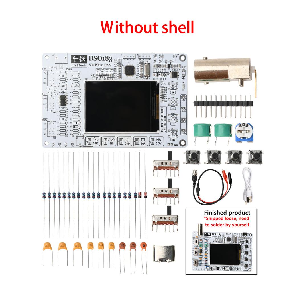 DSO181 Microcontroller Kit DIY Mini LCD Digital Oscilloscope Kit Electronic Welding Training Production Parts 1-111KHz Type C