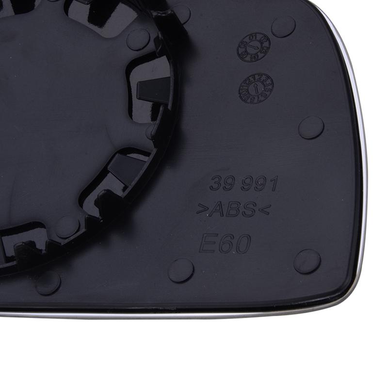 Чистое боковое зеркало заднего вида с подогревом, стеклянный обогреватель, противотуманное, размораживающее, дверное, крыло, зеркало для BMW E60 E61 2003-2010, E63 E64