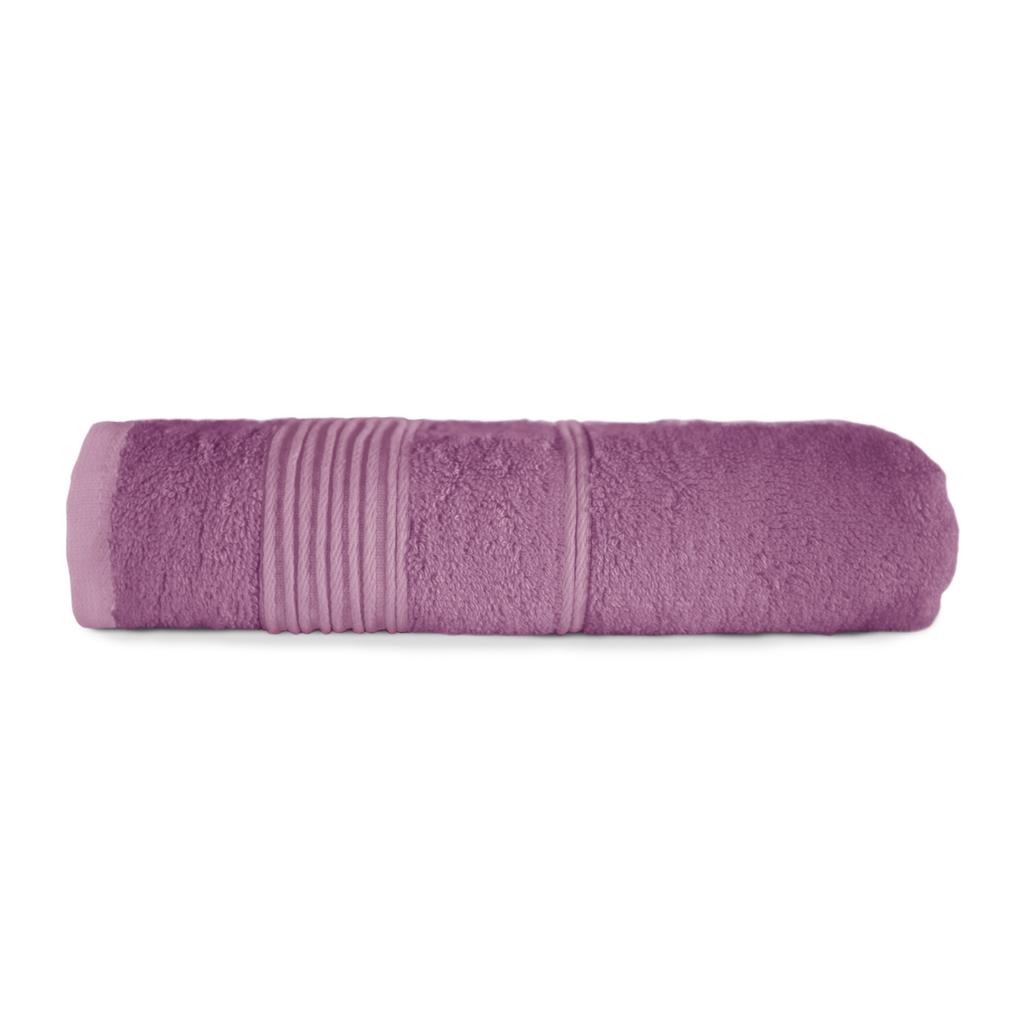 Bath towel 50x90 with natural bamboo fiber, light purple color