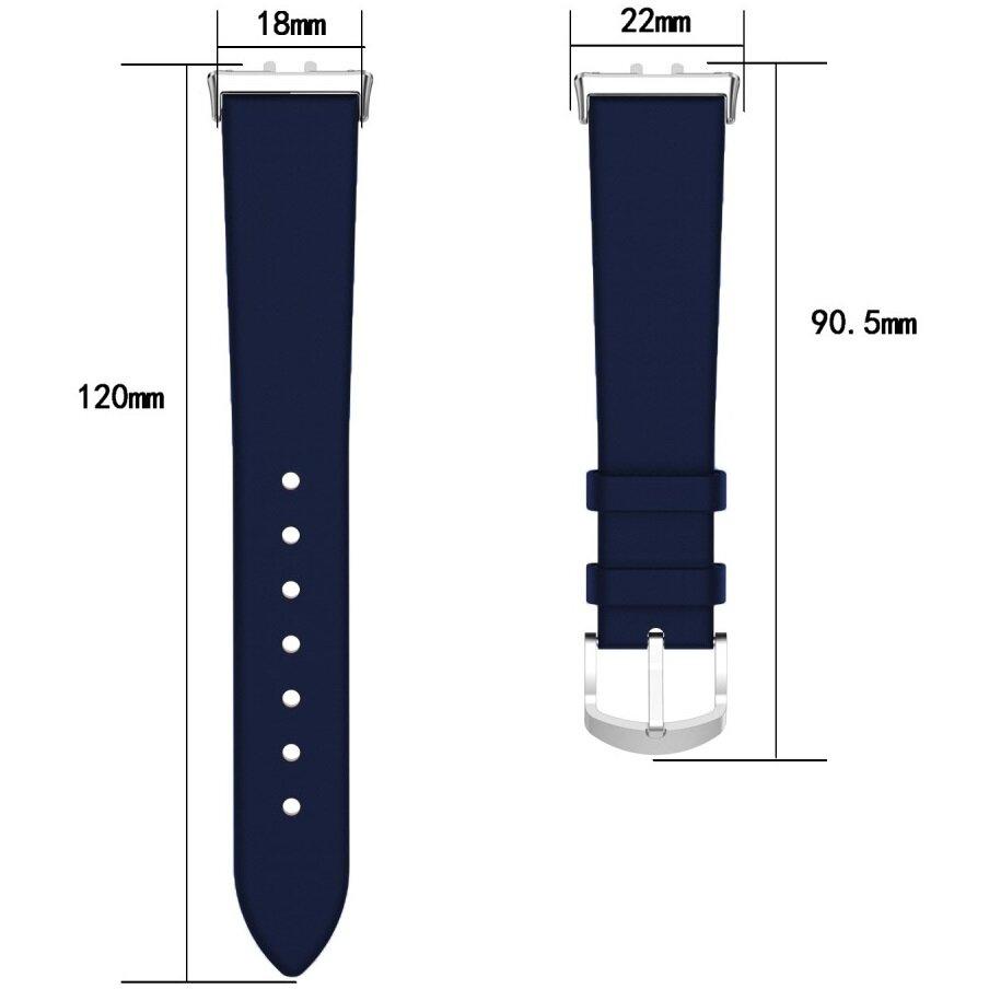 Leather Strap for Samsung Galaxy Fit 3, Black