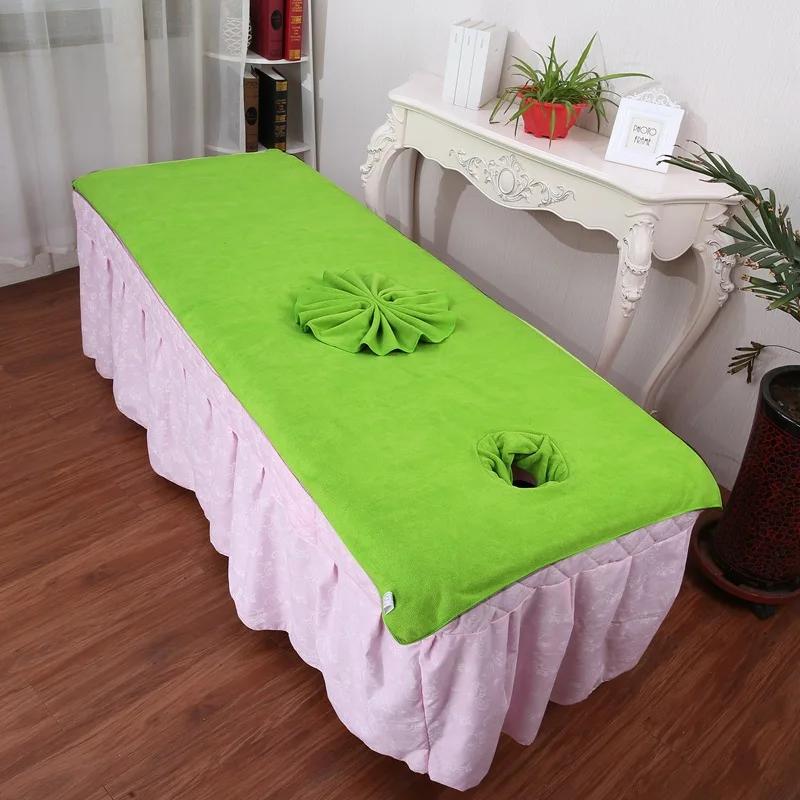 Thickened Beauty Bedsheet Cosmetic Salon Sheets Massage Treatment Soft Sheets Spa SPA Bed Table Cover Sheets with Hole