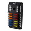 Fuze Block Panel With LED Indicator 12 Way Boat Fuze Block Positive And Negative Blade Type Fuze Box Holder For Truck Boat