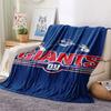 NY Giants Printed Flannel Blanket, soft throw for bedroom sofa, washable, fan merchandise, great gift.